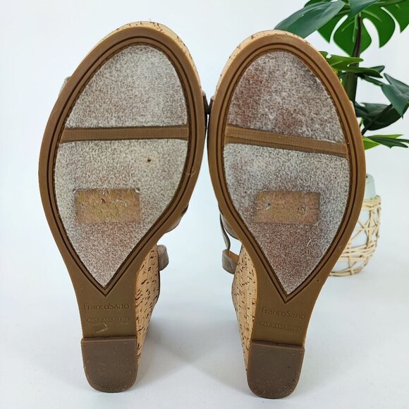 Franco Sarto Women's Canyon Taupe Synthetic Wedge Sandal Size 9M - Picture 9 of 9